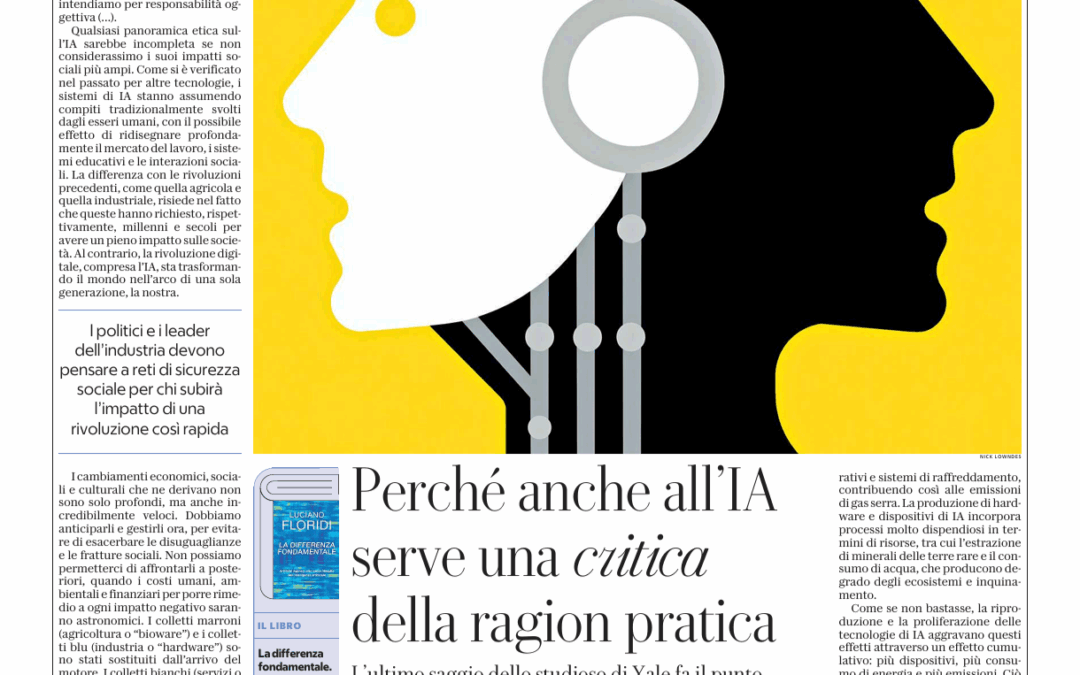Critica della Ragione Artificiale: L’Etica dell’IA nell’epoca della scissione tra Agenzia e Intelligenza